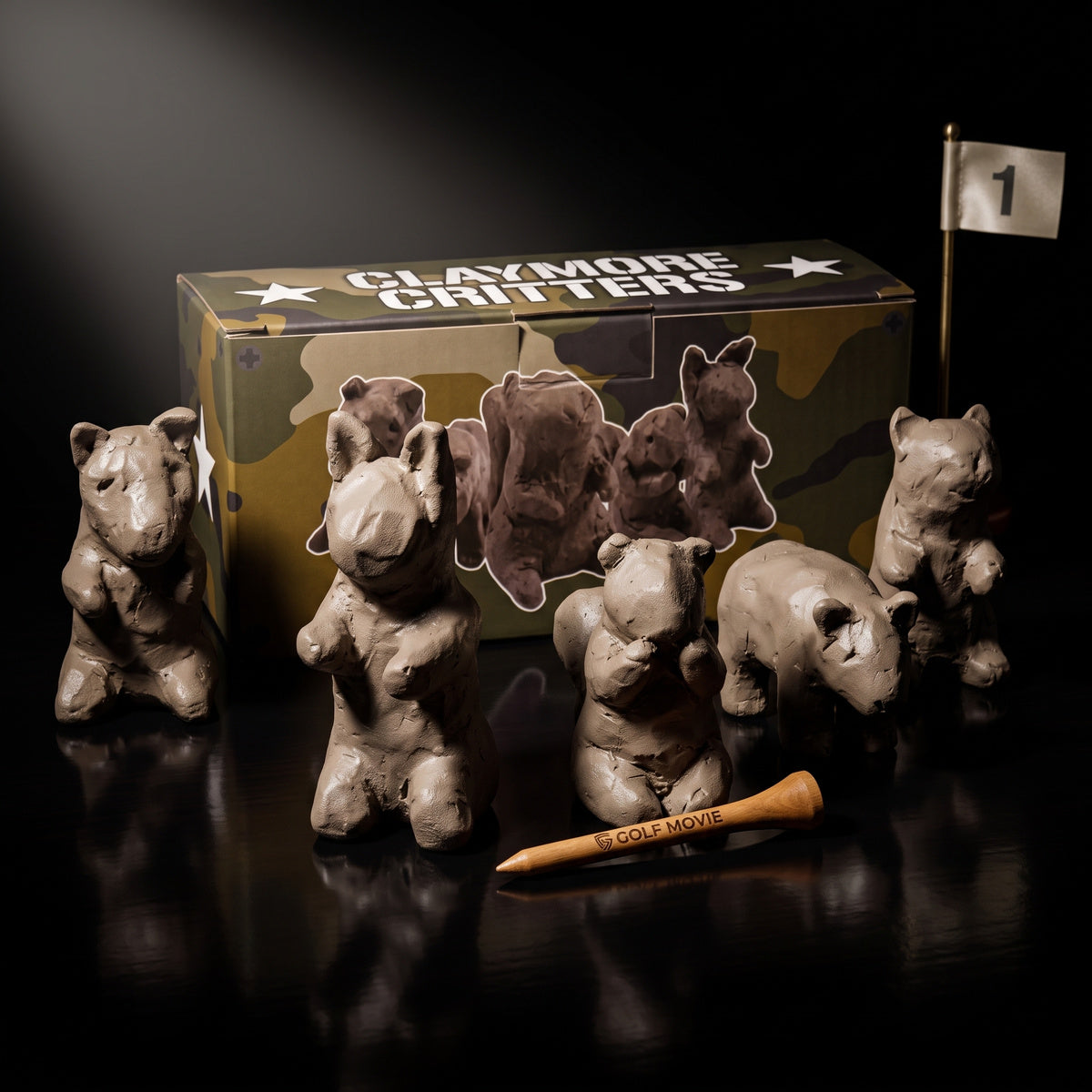 Carl Speckler's Claymore Critters Clay Collectable Figures Holiday Gift Idea Set