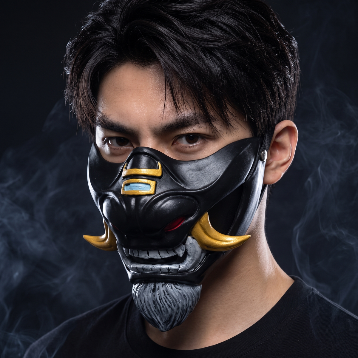 Adult Unisex Traditional Japanese Halloween Cosplay Costume Masks (4 Styles)