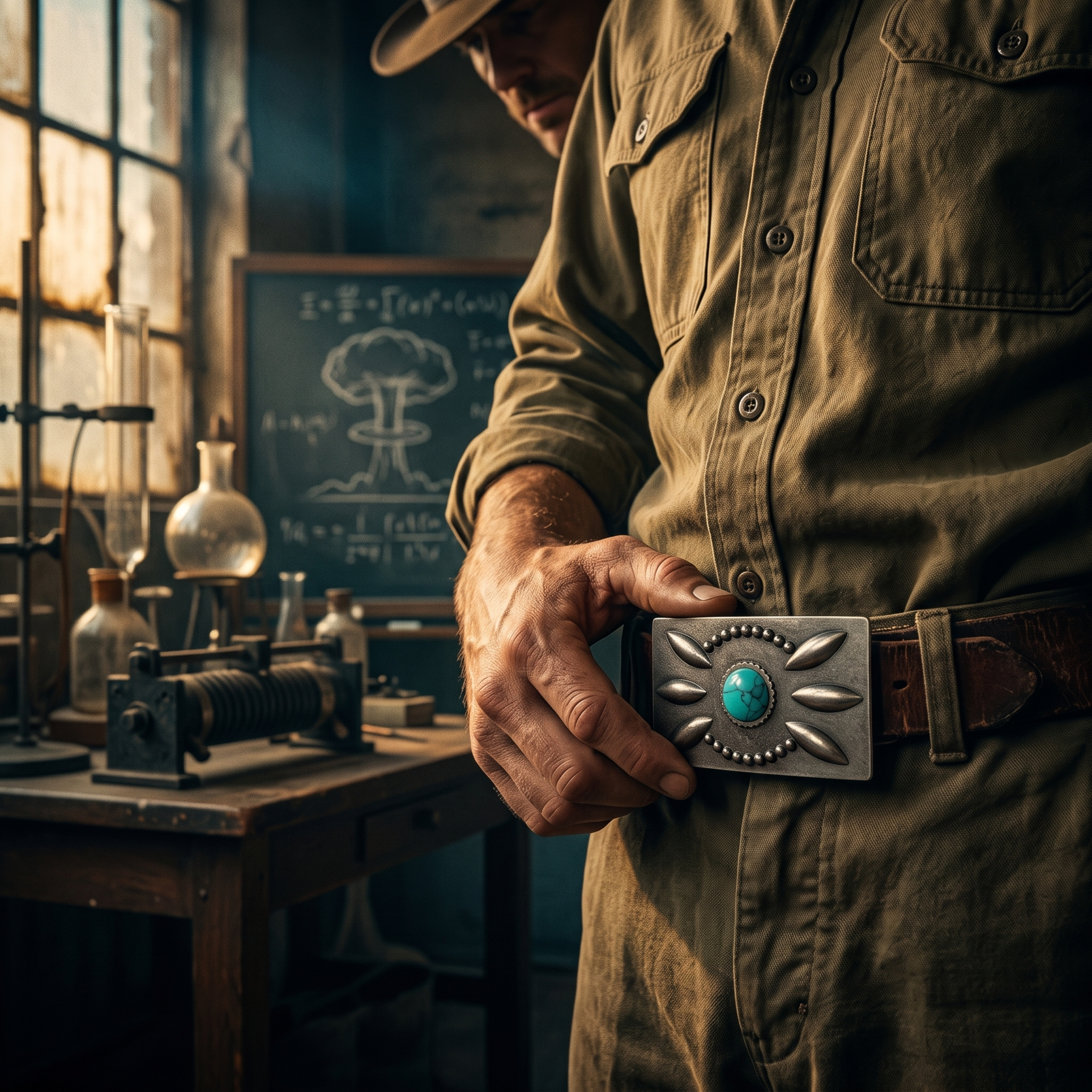 Oppenheimer Halloween Replica Cosplay Costume Unisex Belt Buckle
