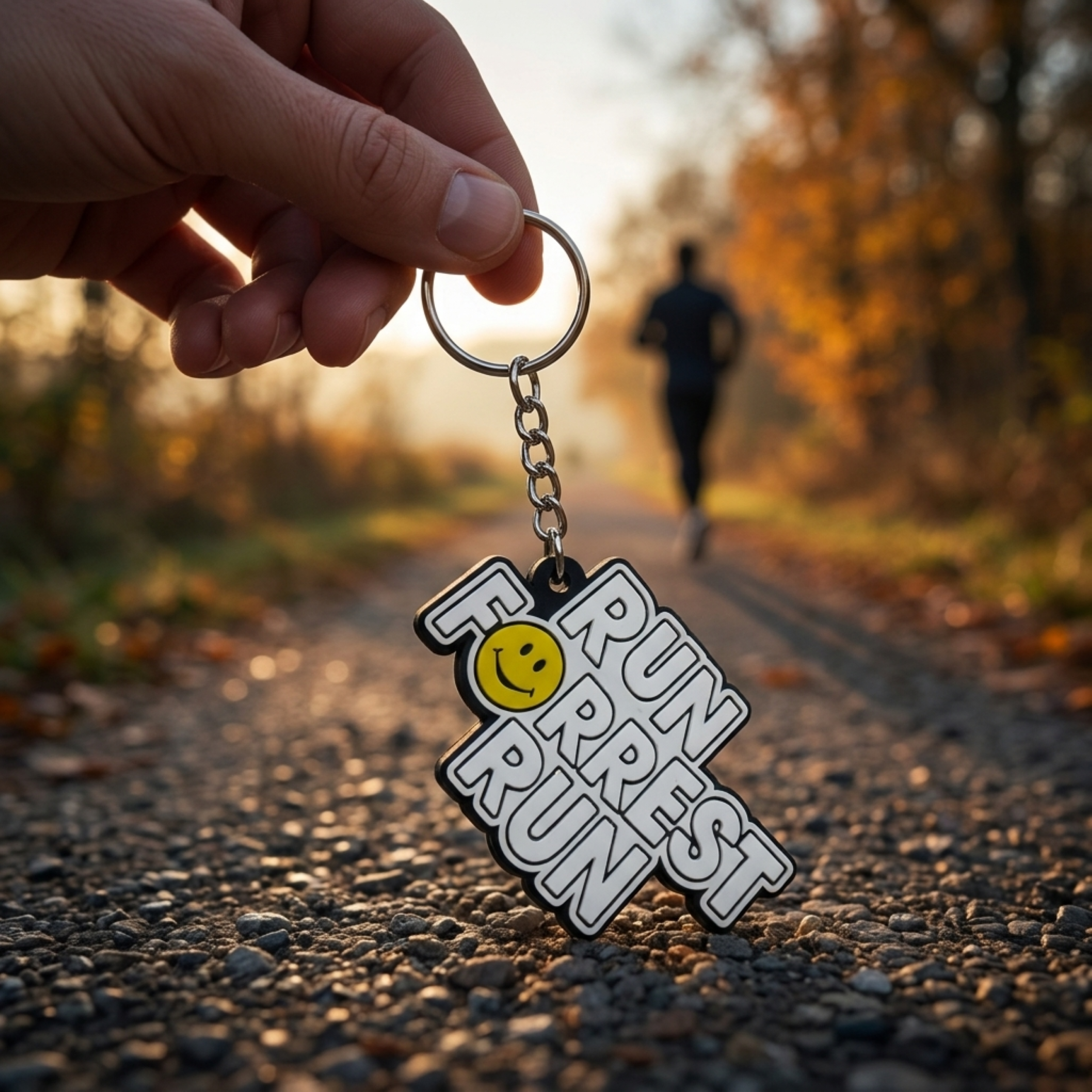 Run Forrest Run Keychain 1990s Nostalgia Gift