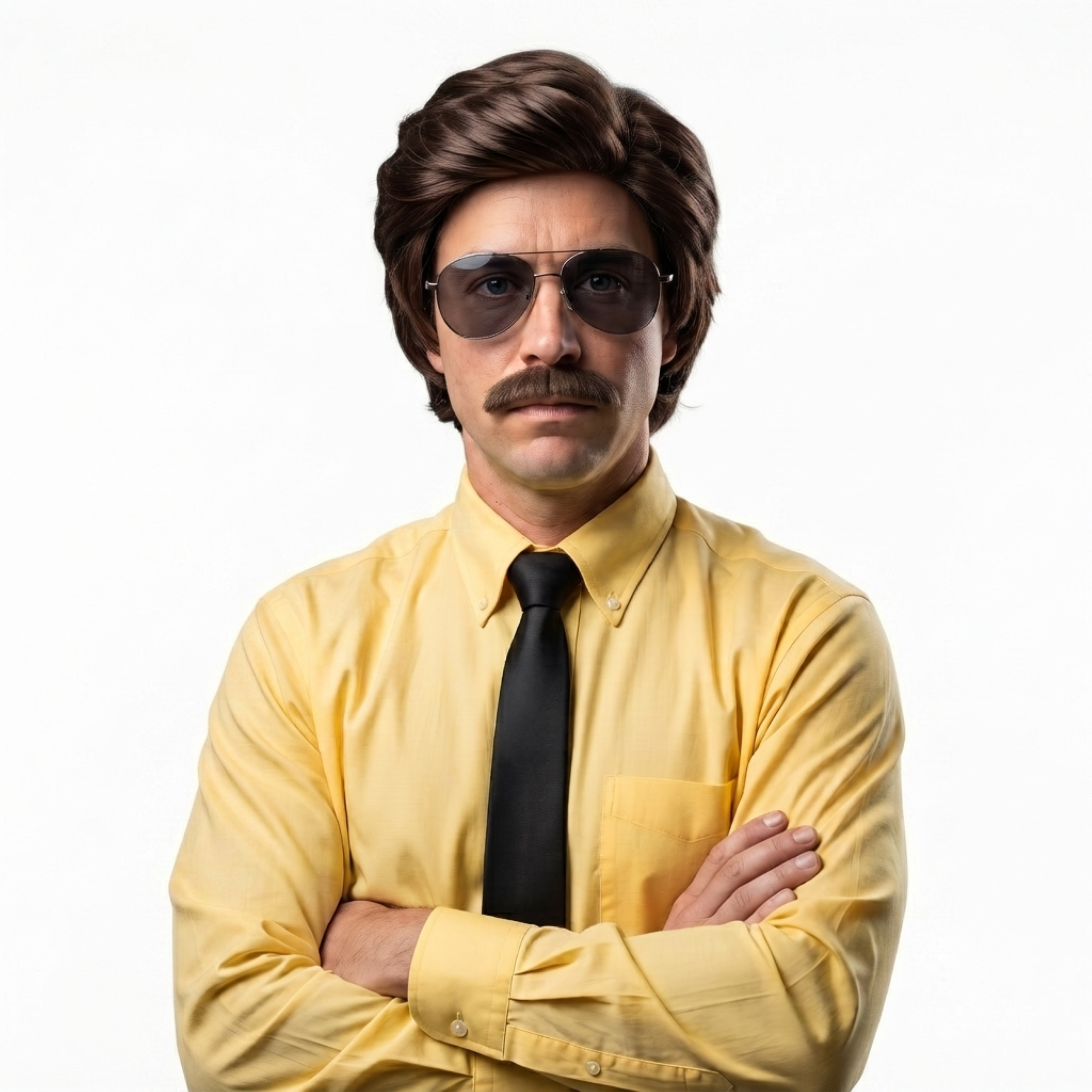 Limu Emu Adult Unisex Halloween Wig, Glasses & Mustache Cosplay Costume Set