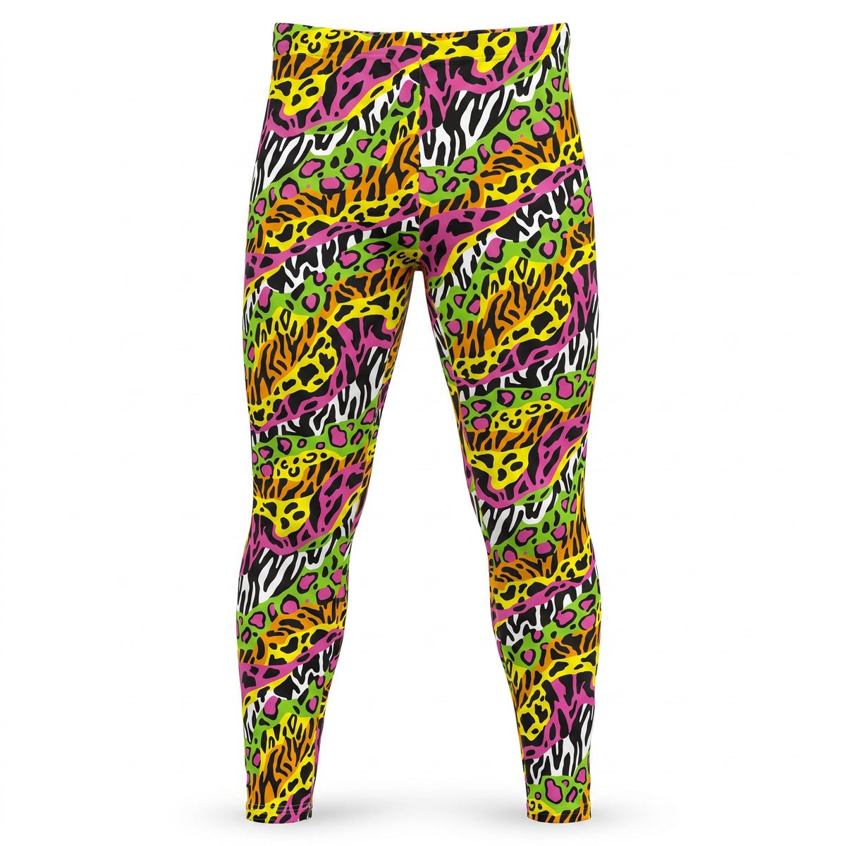 1980s Retro Style Neon Wrestling Aerobics Adult Spandex Pants - TVStoreOnline