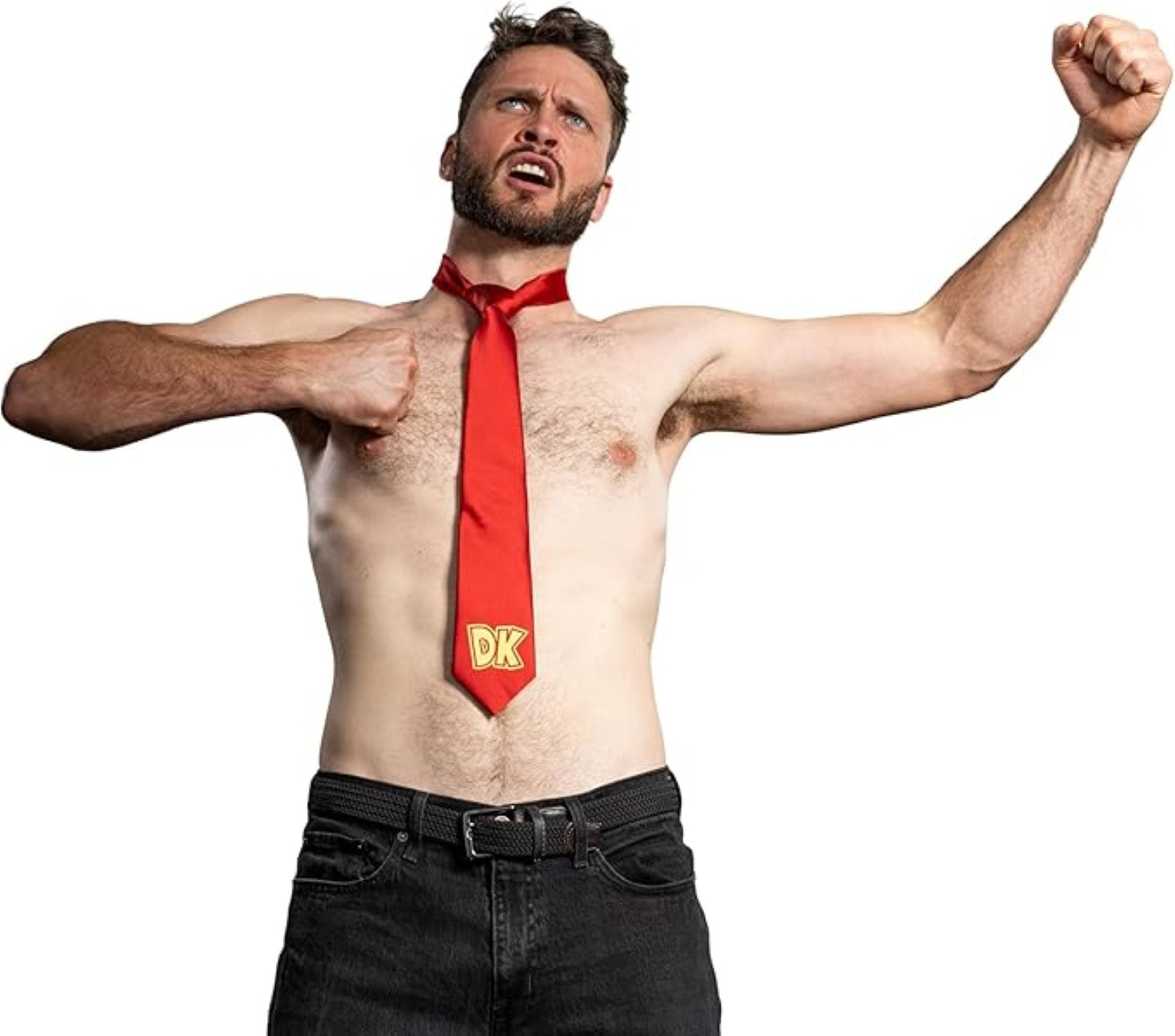 1980s Video Game Monkey Throwing Barrels Halloween Costume Accessory Tie