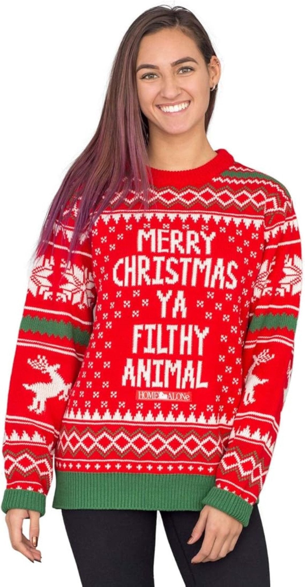 1990s Christmas Movie Quote Throwback Adult Unisex Ugly Christmas Sweater (Red/White) - TVStoreOnline
