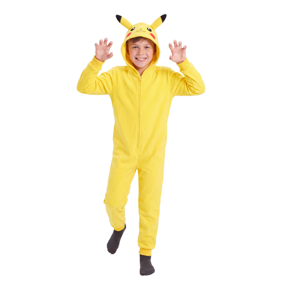 Pikachu Yellow Youth Kids Halloween Cosplay Costume Jumpsuit