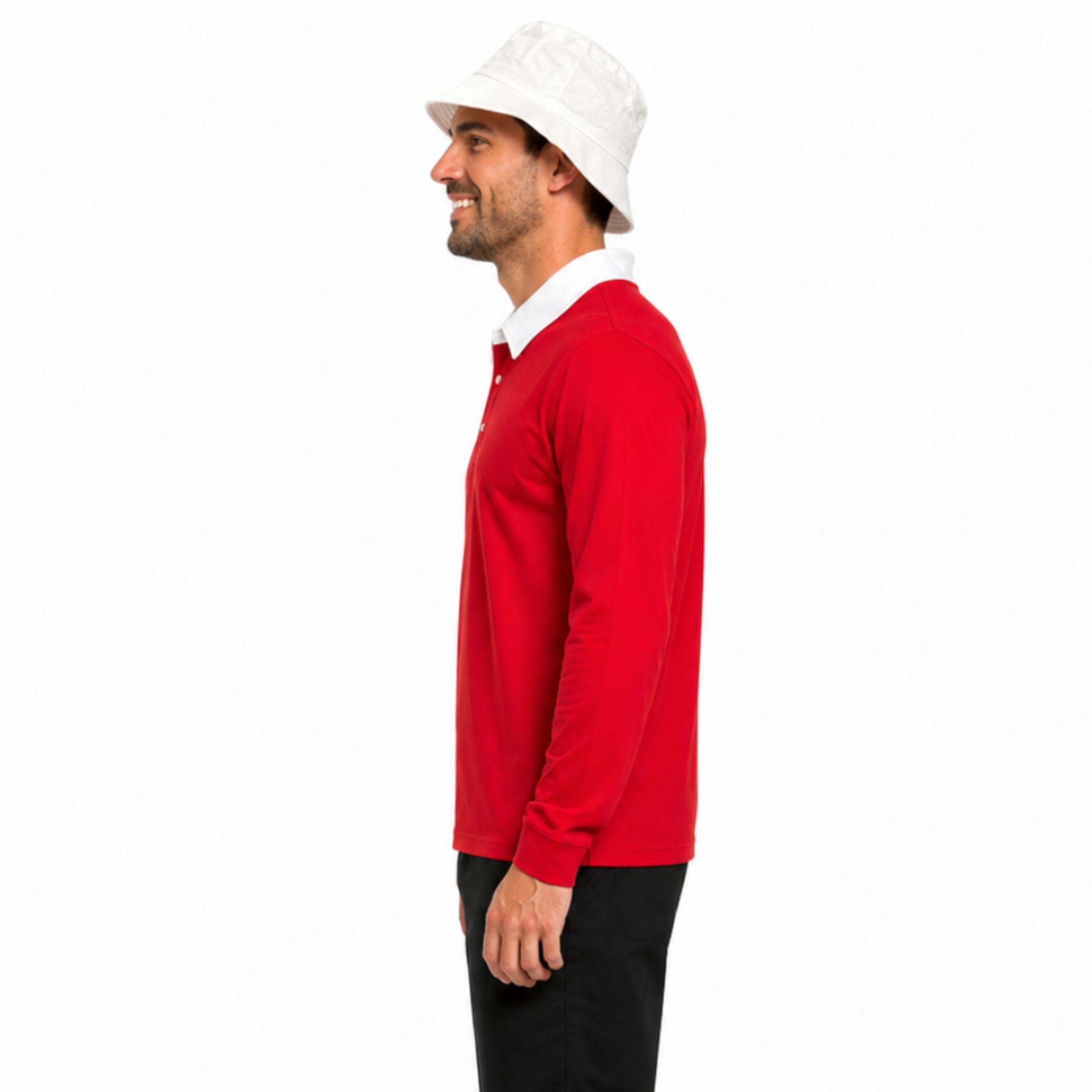 Replica Gilligan Character Adult Unisex Halloween Cosplay Costume Shirt/Hat Set
