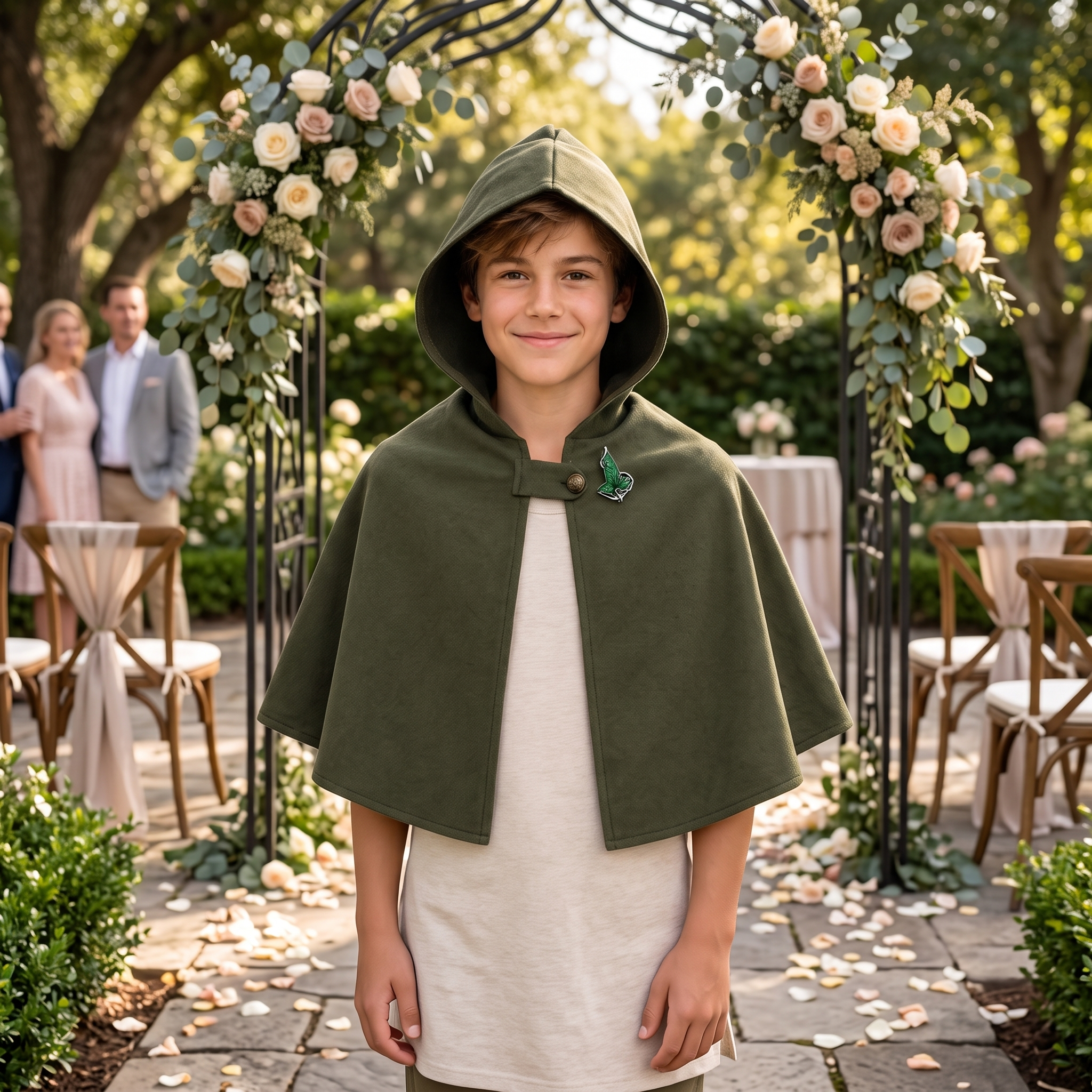 Youth Kids Wedding Bearer Halloween Costume Cape