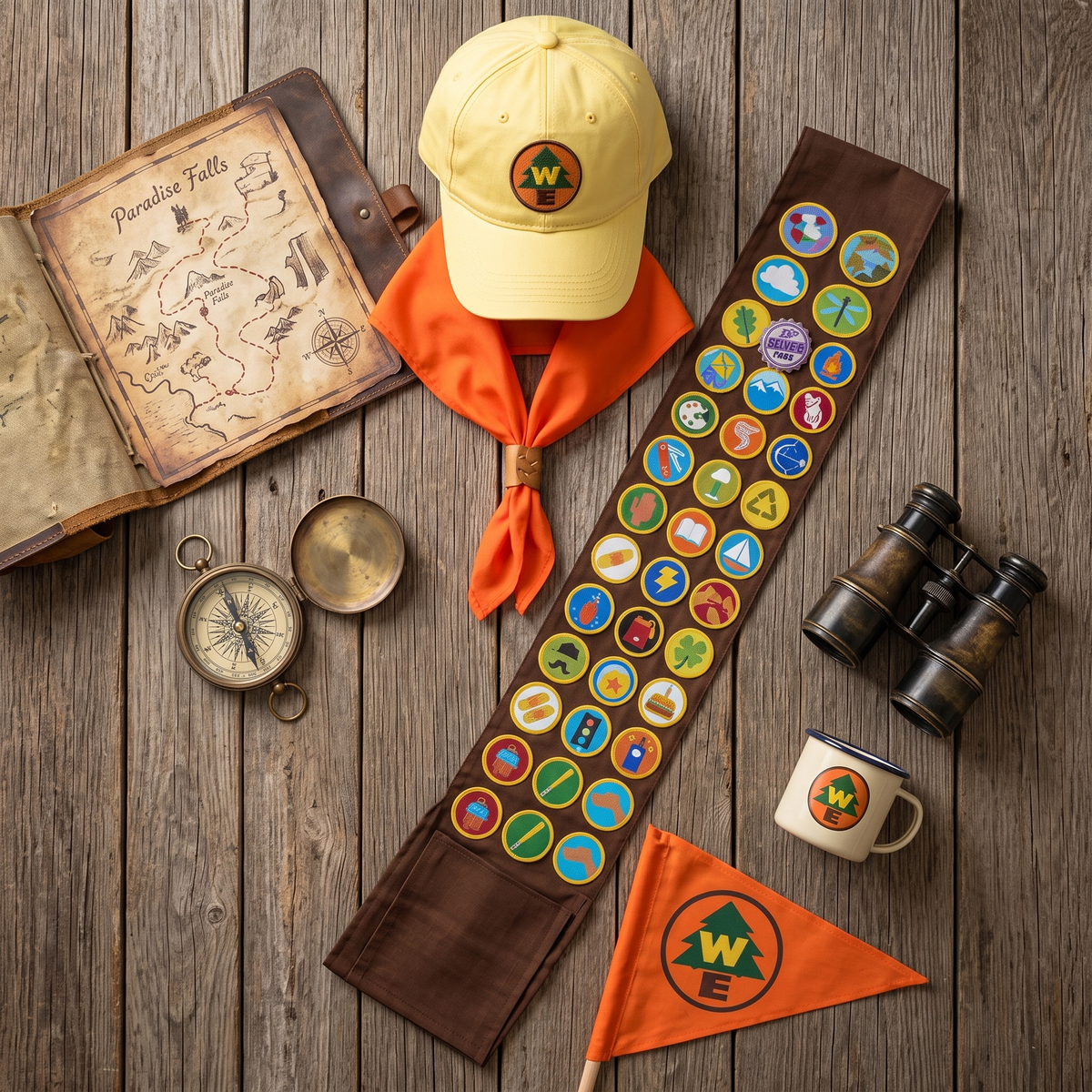 Russel Printed Unisex Sash Halloween Cosplay Costume Set