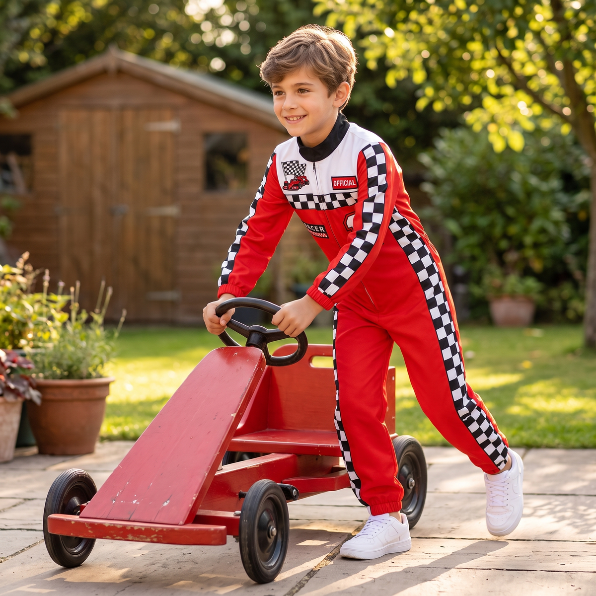 Custom Kids Youth Auto Racing Halloween Cosplay Costume Suit