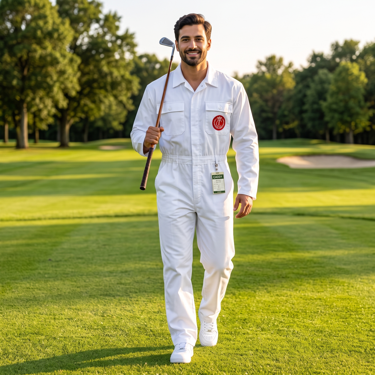 Adult Unisex Happy Gilmore Movie Caddy Jumpsuit Costume