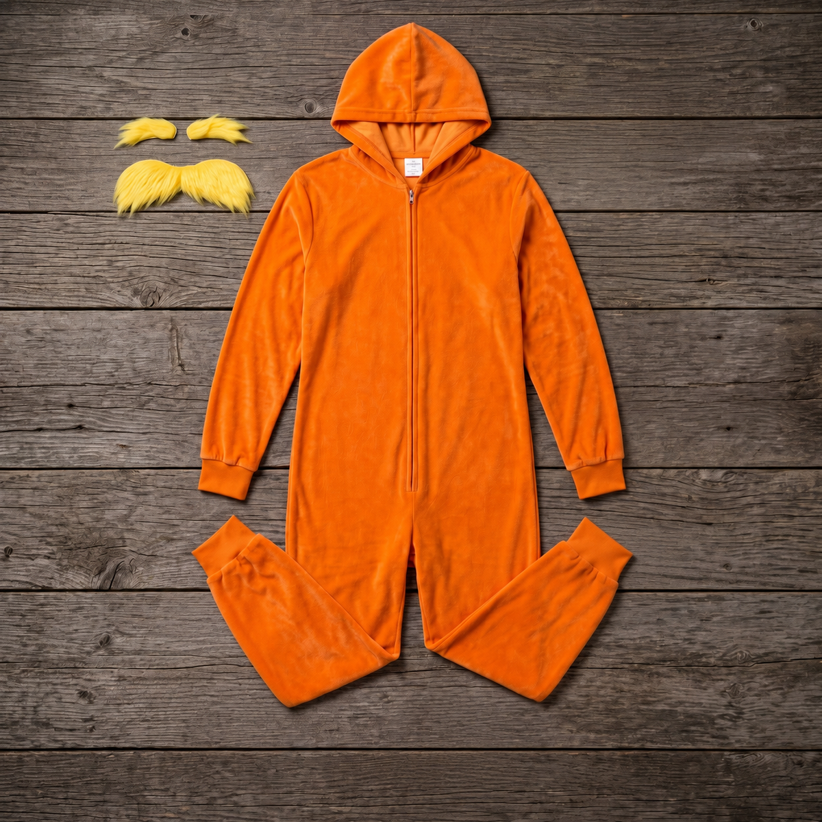 Lorax Orange Man Adult Unisex Halloween Cosplay Costume Pajama Suit