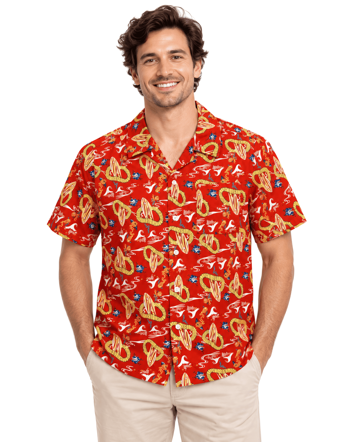 Fear and Loathing Dr. Gonzo Adult Unisex Replica Halloween Cosplay Costume Hawaiian Shirt