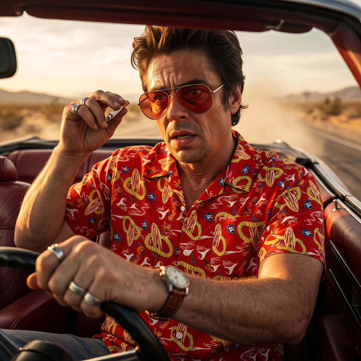 Fear and Loathing Dr. Gonzo Adult Unisex Replica Halloween Cosplay Costume Hawaiian Shirt