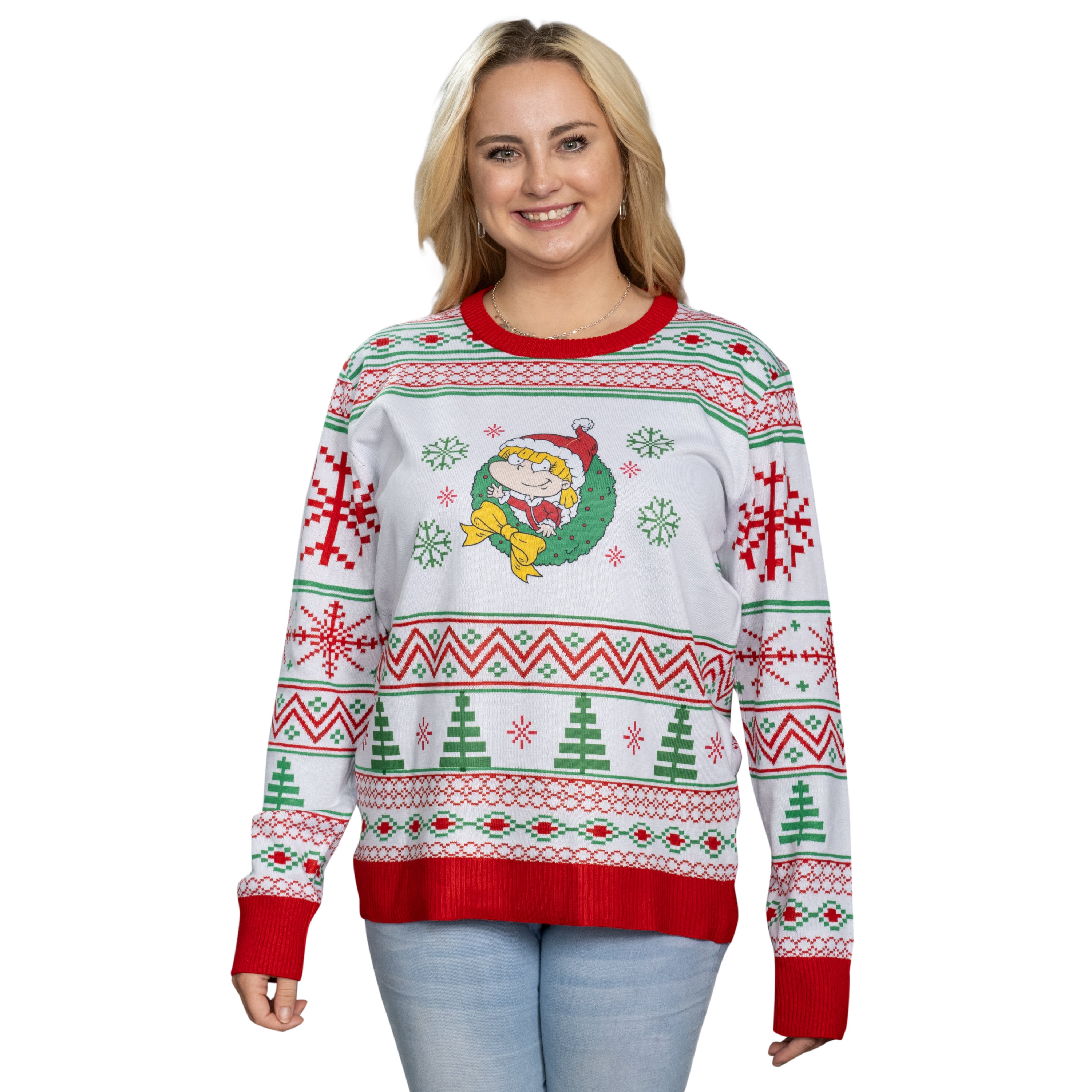 Rugrats Angelica Ugly Christmas Sweater 4XL, image size:3000x3000