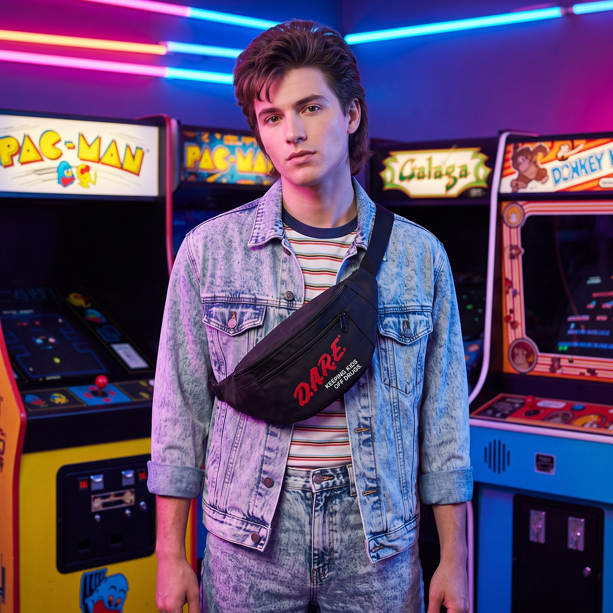 Retro 1980s-1990s D.A.R.E. Logo Fanny Pack (3 Color Options)