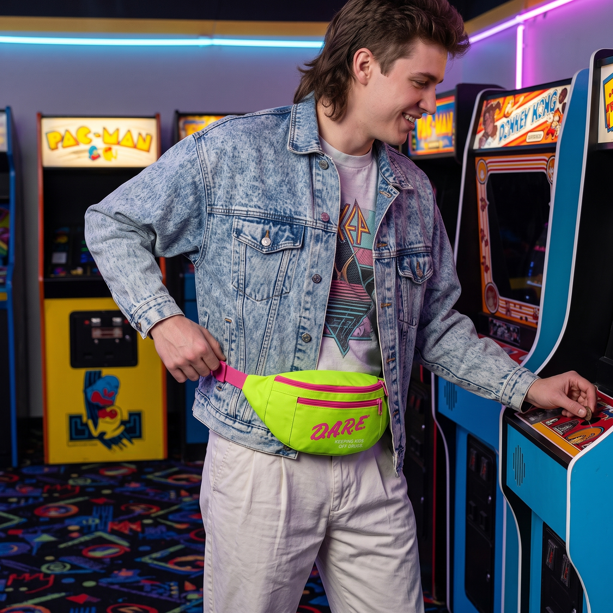 Retro 1980s-1990s D.A.R.E. Logo Fanny Pack (3 Color Options)