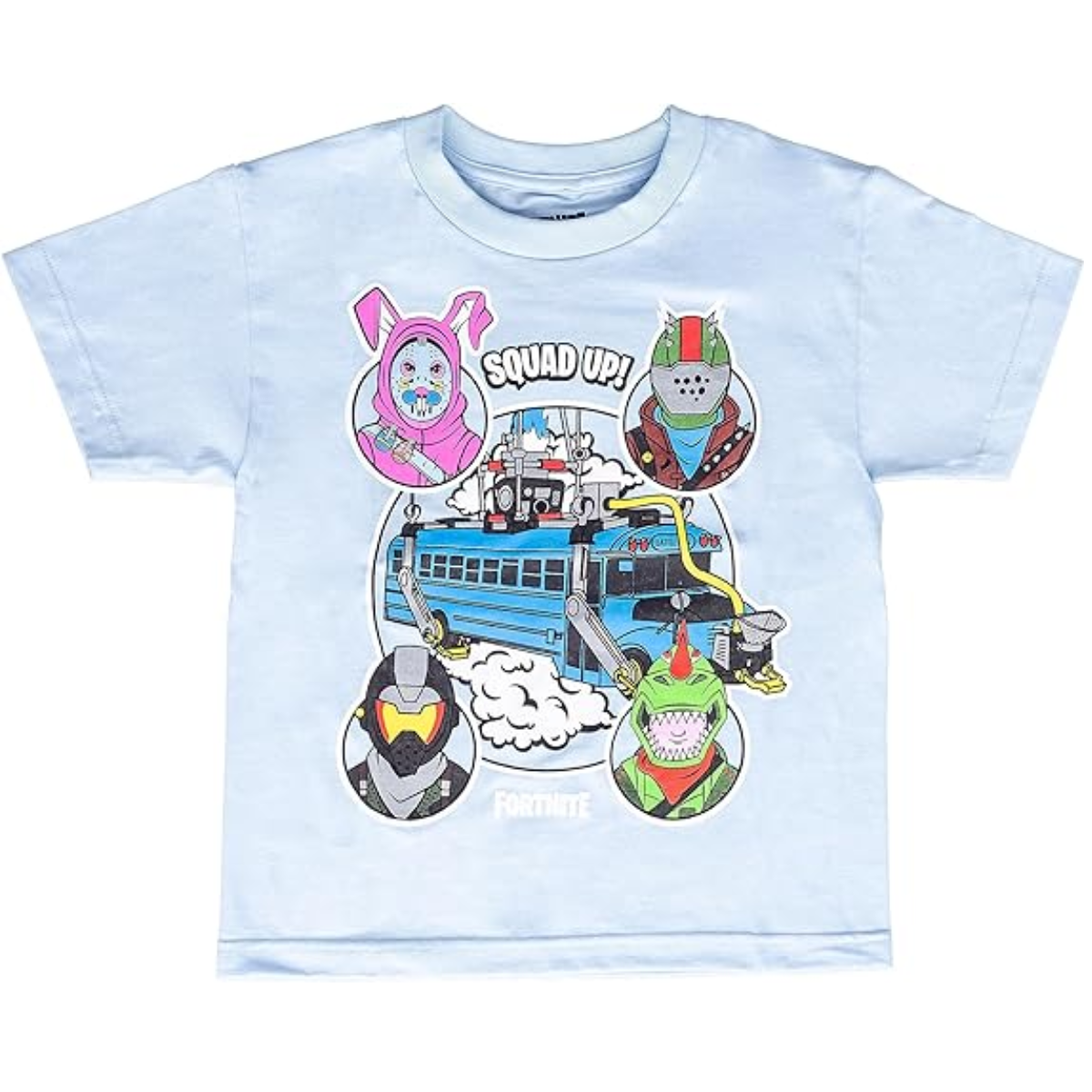 Fortnite Bus Crew Light Blue Youth T-shirt