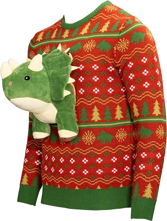 3D Dinosaur Triceritops Detacheable Stuffed Animal Funny Knitted - TVStoreOnline