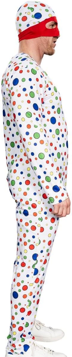 Polka-Dot Man Cosplay Halloween Cosplay Costume Jumpsuit and Mask Hat Set