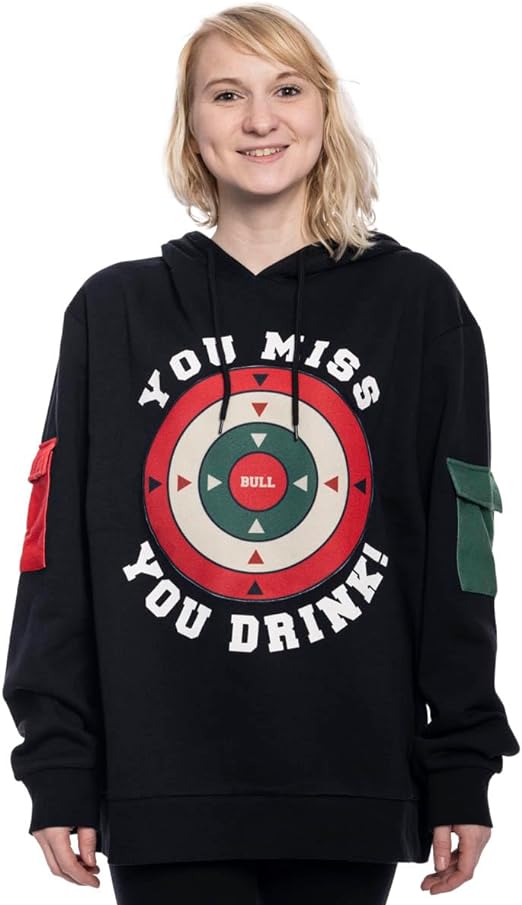 Dart Board Game You Miss You Drink Hoodie