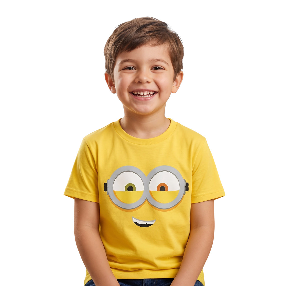 Kids Youth Minions Big Face Halloween Cosplay Costume T-Shirt