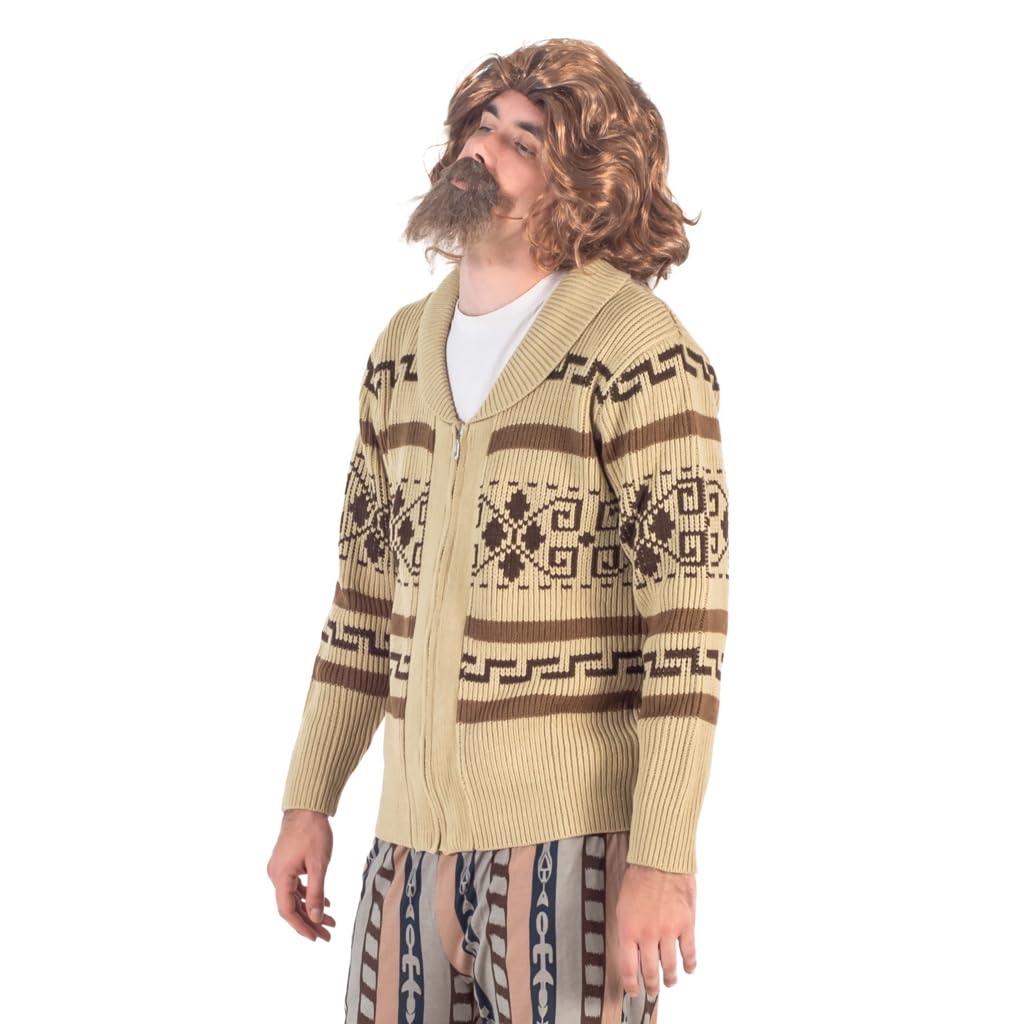Jeffrey The Dude Zip Up Halloween Cosplay Costume Cardigan Sweater