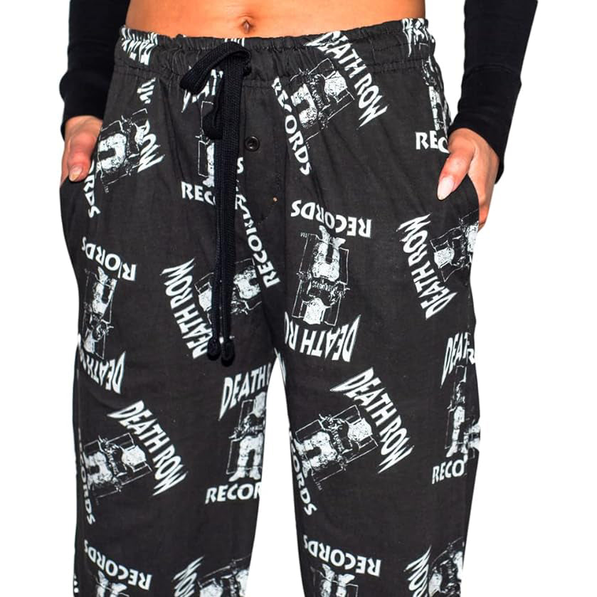 Deathrow Records Logo Toss Adult Sleep Lounge Pants