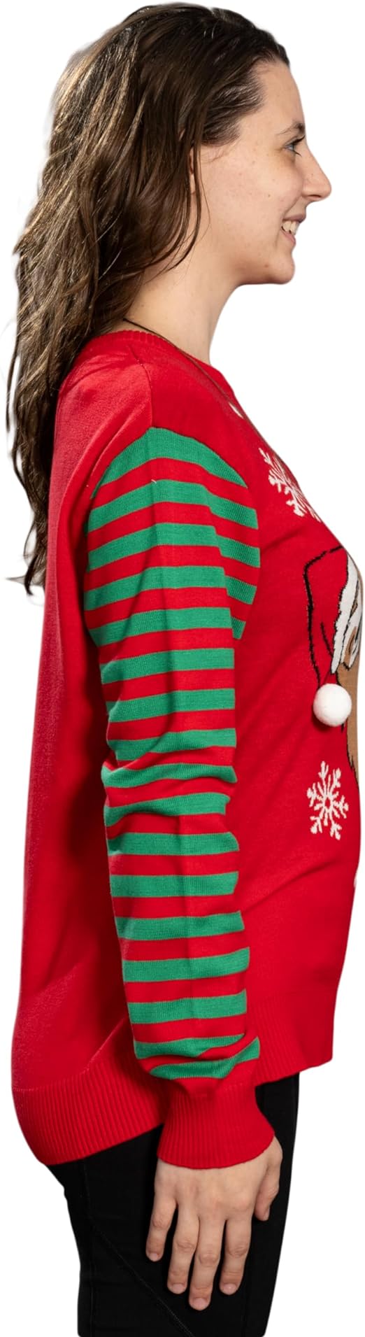Sloth Santa Hat Hanging on Gift Ball Sweater