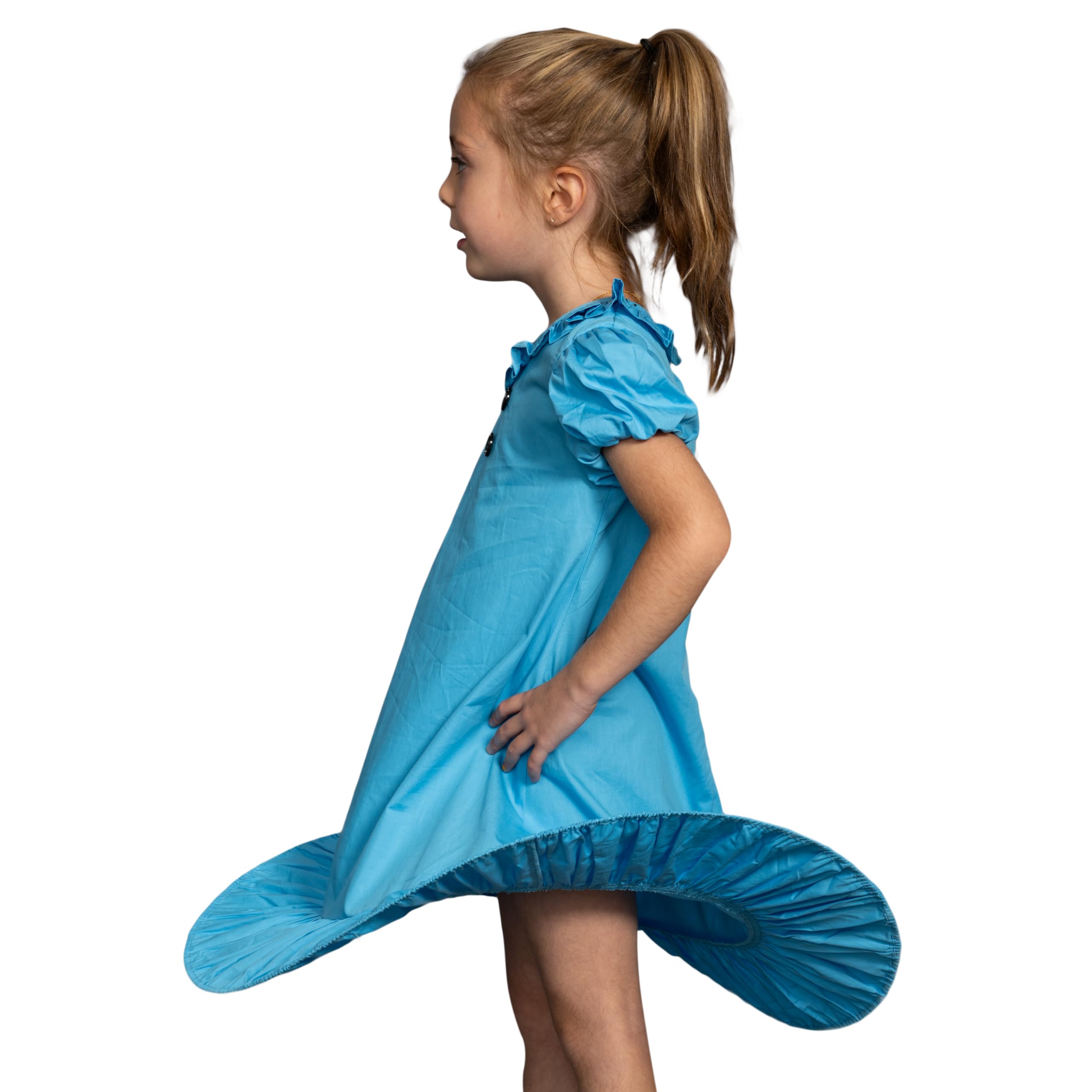 Lucy Comic Strip Good Grief Halloween Costume Cosplay Kids Children Blue Dress