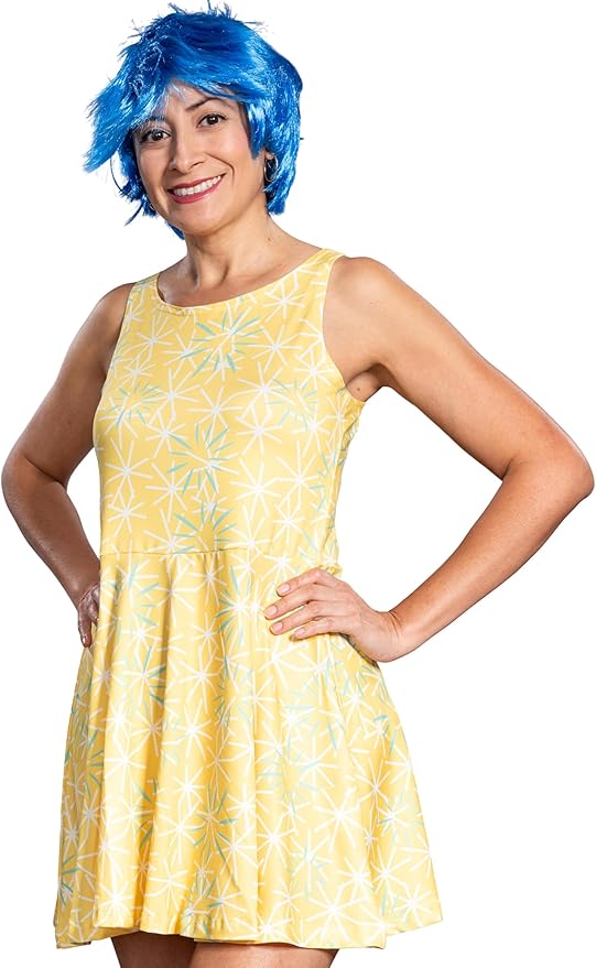 Adult Women’s Joy Cartoon Character Halloween Cosplay Costume 2-Piece Set