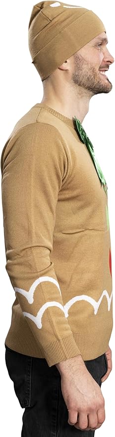 I Am Gingerbread Man Ugly Christmas Sweater and Hat Set