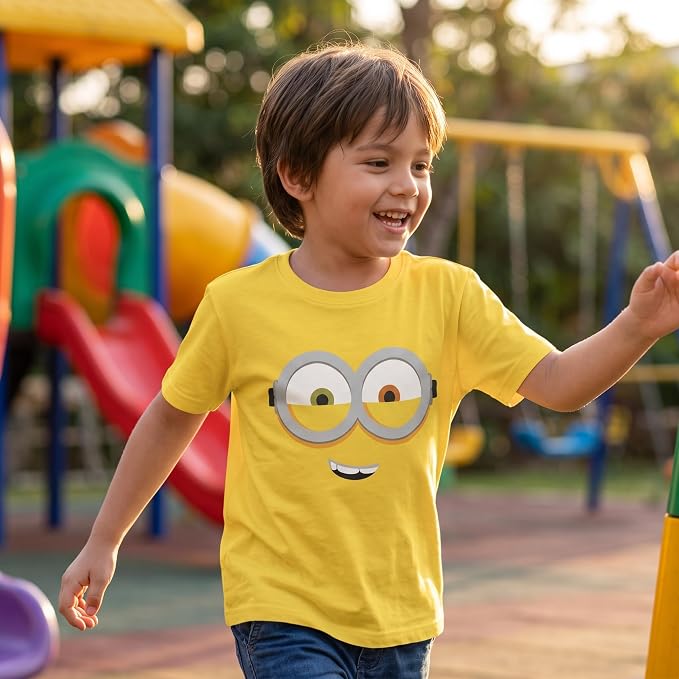 Kids Youth Minions Big Face Halloween Cosplay Costume T-Shirt