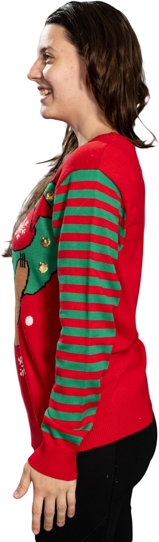 Sloth Santa Hat Hanging on Gift Ball Sweater