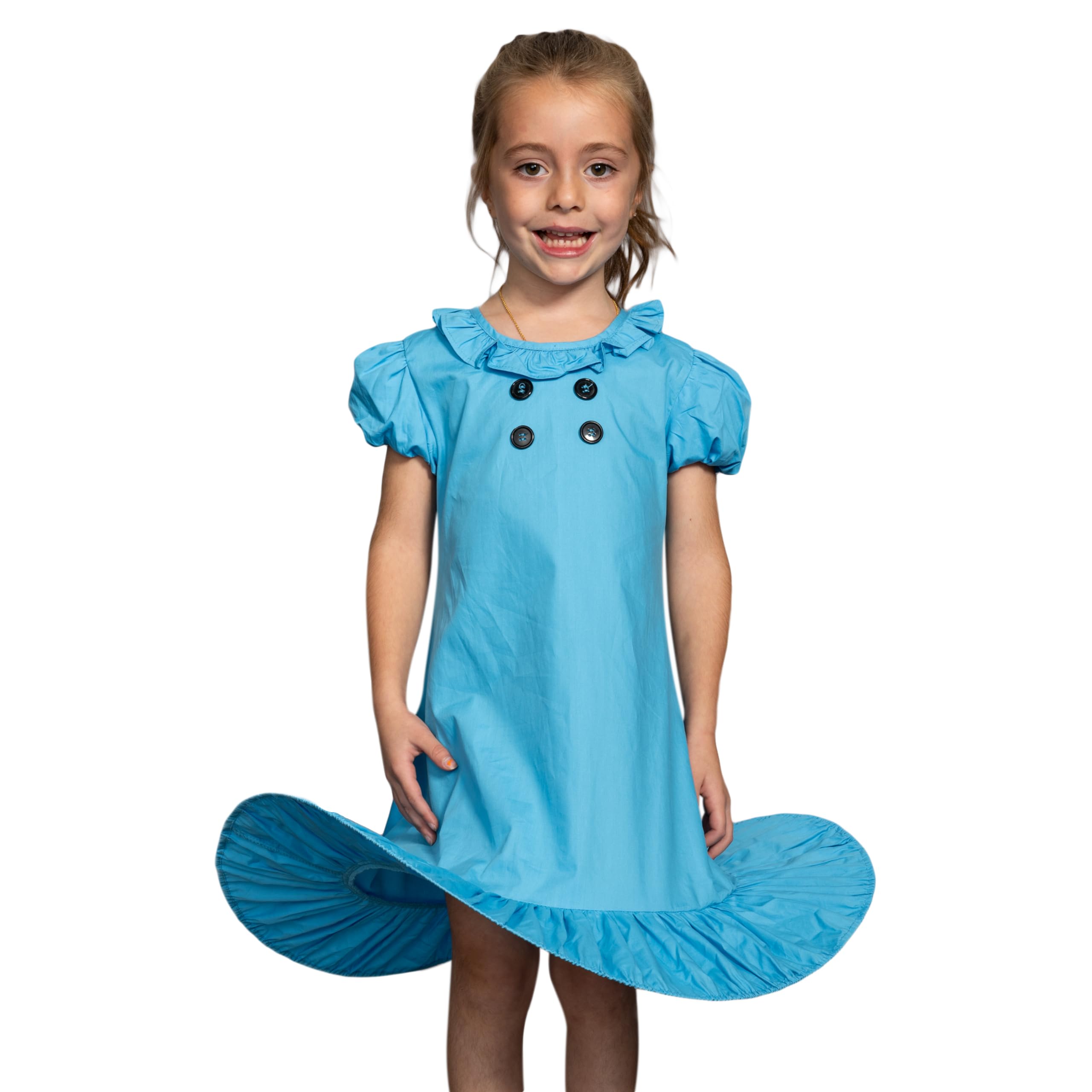 Lucy Comic Strip Good Grief Halloween Costume Cosplay Kids Children Blue Dress