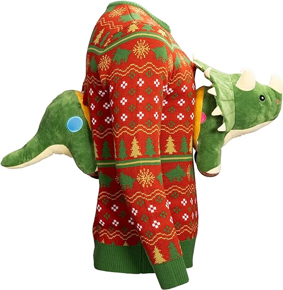 3D Dinosaur Triceritops Detacheable Stuffed Animal Funny Knitted