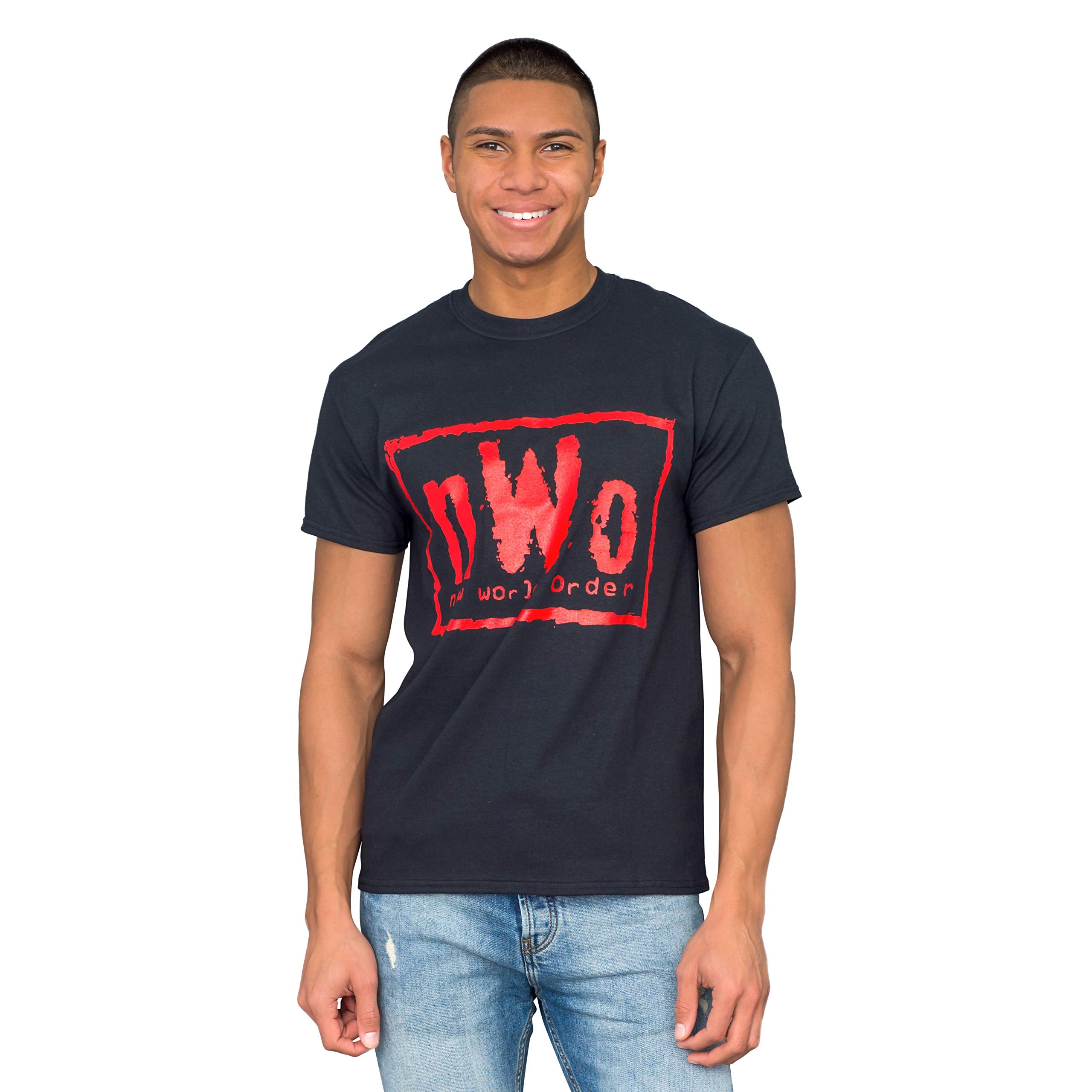 New World Order Replica Red Ink Black Halloween Cosplay Costume T-shirt