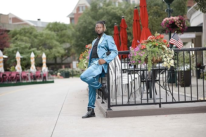 Roxbury Suit 90's Guys Jacket Pants and Belt Set