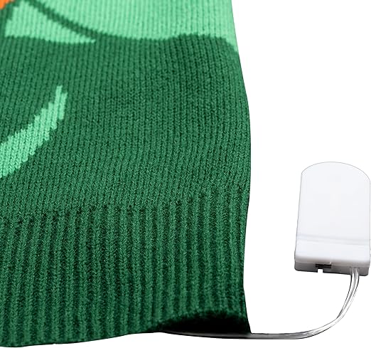 3D T-Rex Santa Hat Light UP Sweater