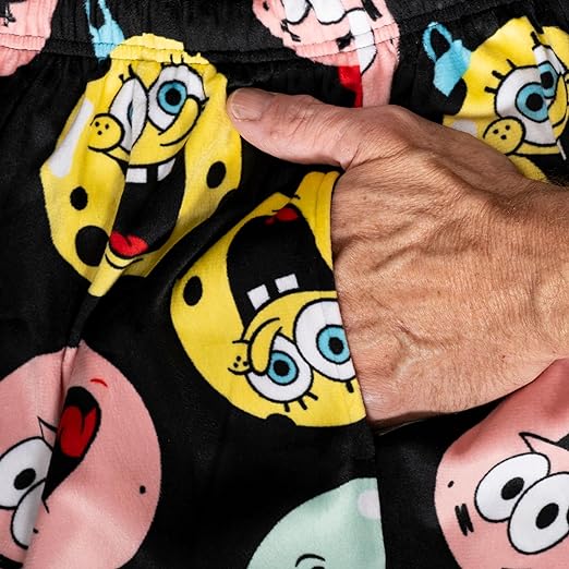 Spongebob Ornaments Balls Black Lounge Pants