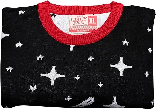 Santa Claus Riding T-Rex on Moon Pixelated