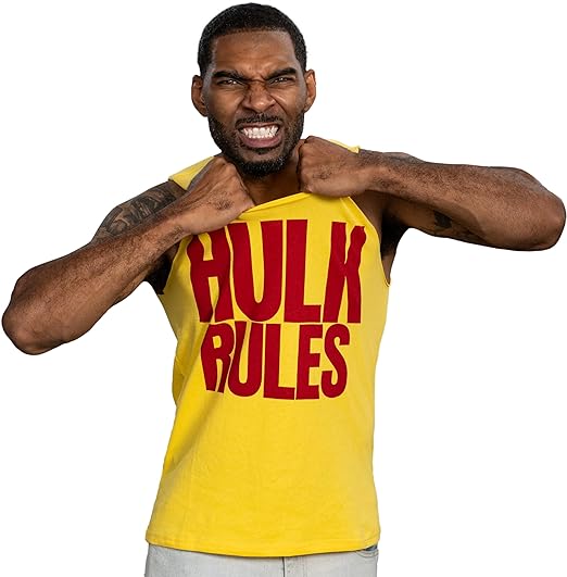 Wrestler Hogan Rules Sleeveless Yellow T-Shirt