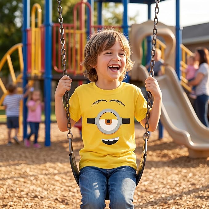Kids Youth Minions Big Face Halloween Cosplay Costume T-Shirt