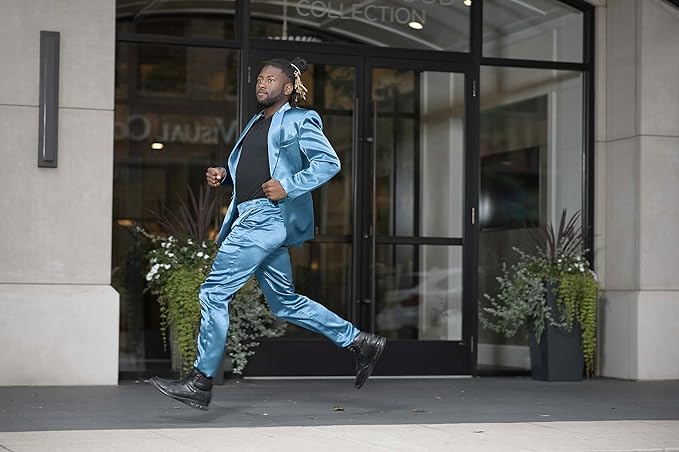 Roxbury Suit 90's Guys Jacket Pants and Belt Set