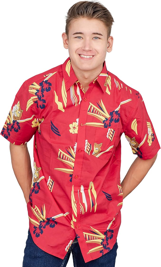 Scarface Tony Montana Hawaiian Adult Costume Button Up Shirt