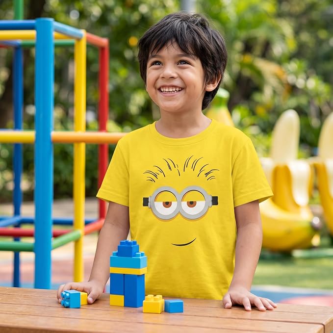 Kids Youth Minions Big Face Halloween Cosplay Costume T-Shirt
