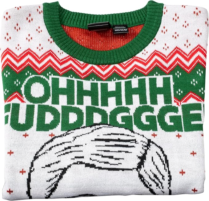 Officially Licensed Christmas Story Ralphie Ohh Fuddggee Adult Knitted Ugly Christmas Sweater