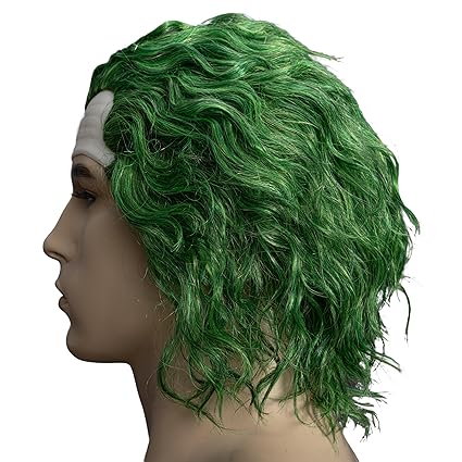 Psycho Clown Joke Villain Green Hair Wig
