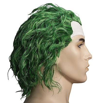 Psycho Clown Joke Villain Green Hair Wig