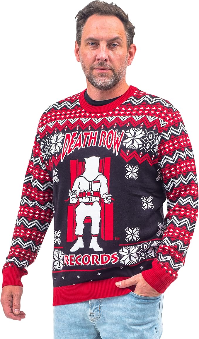 Death Row Records Inmate Fair Isle Adult Unisex Ugly Christmas Sweater