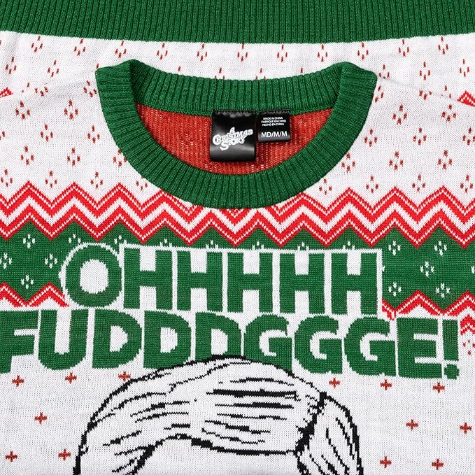 Officially Licensed Christmas Story Ralphie Ohh Fuddggee Adult Knitted Ugly Christmas Sweater